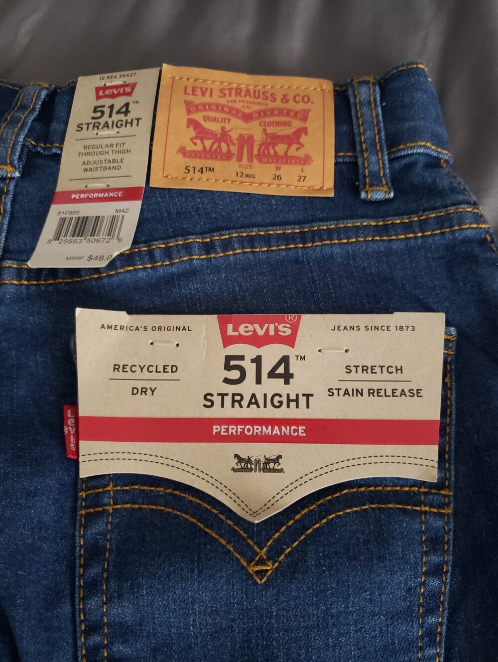 Levis Performance 514 Straight Jeans - Picture 10 of 11